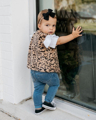 Girls Leopard Vest